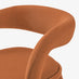 2x Dotty Rust Orange Velvet Dining Chairs