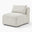 Drift Cream Boucle Armless Armchair for Modular Sofa