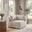 Drift Cream Boucle Corner Section Armchair for Modular Sofa