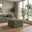 Drift Green Boucle Fabric Footstool