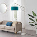 Danielle Teal and Marble Arc Standing Floor Lamp