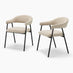 Palma Round Green Marble Effect Dining Table & 4 Delos Chairs