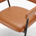 Adley Round Grey Concrete Effect Dining Table 4 Tan Faux Leather Delos Chairs