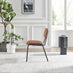 Penrose Black Round Dining Table & 4 Tan Delta Chairs