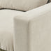 Echo Cream & Green Trim Linen-Look Fabric 3 Seater Modular Chaise Sofa