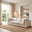 Echo Cream Linen-Look Fabric 3 Seater Modular Sofa