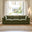 Echo Green Linen-Look Fabric 3 Seater Modular Sofa