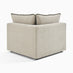 Echo Cream & Green Linen-Look Trim Fabric 5 Seater L-Shaped Modular Corner Sofa