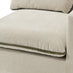 Echo Cream & Green Linen-Look Trim Fabric 5 Seater U-Shaped Modular Corner Sofa