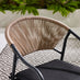 Nanterre & Elba Black Metal & Rattan 4 Seat Round Table Garden Dining Set