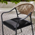 2x Elba Black & Rattan Garden Dining Chairs