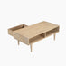Everest Rectangle White Oak Wood Storage 1 Drawer Coffee Table