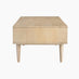 Everest Rectangle White Oak Wood Storage 1 Drawer Coffee Table