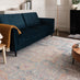 Farah Beige & Blue Persian Inspired Medallion Rug 120x170