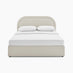 Freja Beige Boucle Fabric Ottoman Double Bed Frame
