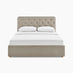 Hayden Taupe Velvet Ottoman King Size Bed Frame