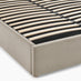 Hayden Taupe Velvet Ottoman King Size Bed Frame