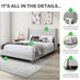 Hana Green Recycled Fabric King Bed Frame