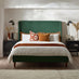 Hana Green Recycled Fabric King Bed Frame