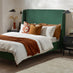Hana Green Recycled Fabric King Bed Frame