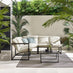 Hydra Black Metal & Cream 5 Seat Garden Sofa Set