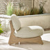 1x Iko Wood & Cream Garden Accent Chair
