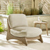1x Iko Wood & Cream Garden Accent Chair