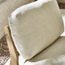 2x Iko Wood & Cream Garden Accent Chairs Set