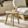 2x Iko Wood & Cream Garden Accent Chairs Set
