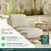 1x Iko Wood & Cream Indoor / Outdoor Accent Chair