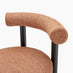 Palma Round Black Semi Gloss Dining Table 4 Terracotta Isola Chairs
