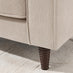 Jasper Cream Linen-Look Fabric 2 Seater Sofa