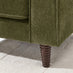Jasper Green Linen-Look Fabric 2 Seater Sofa