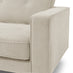 Jasper Cream Linen-Look Fabric 3 Seater Sofa