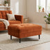 Jolene Burnt Orange Velvet Footstool