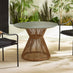 Lanai & Elba Beige Rattan & Black 4 Seat Round Table Garden Dining Set