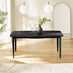 Leif Wood Rectangular Extending Table & 4 Caia Black Wishbone Oak Dining Chairs
