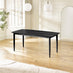 Leif Wood Rectangular Extending Table & 4 Caia Black Wishbone Oak Dining Chairs