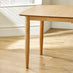 Leif Oak Veneer Wood Extending Dining Table with 6 Tan Delta Chairs