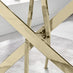 Leonardo Rectangular Glass and Gold Metal 6 Seater Dining Table