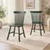 2x Lilibet Spindle Back Green Solid Wood Dining Chairs