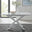 Lira Rectangular White High Gloss and Metal Extending 4-6 Seater Dining Table