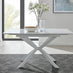 LIRA 100 Extending Dining Table and 4 Cappuccino Corona Silver Leg Chairs