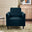 Logan Ocean Blue Fabric Armchair