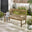 Lox 2 Seat Wood Garden Bench with Table