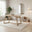 Lulworth Whitewashed Wood Dining Table 6 Cream Beaumont Chairs