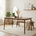 Lynton Large Walnut Effect Wood Dining Table + 4 Green Beaumont Chairs & Bench