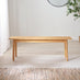 Lynton Oak Effect Solid Wood Large Dining Bench
