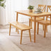 Lynton Oak Effect Solid Wood Small Dining Bench