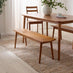 Lynton Walnut Effect Solid Wood Large Dining Bench